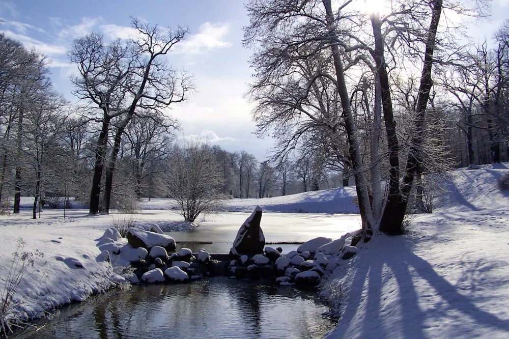 Winter am Eichseewasserfall &ndash; &copy; Kulturhotel Fürst Pückler Bad Muskau