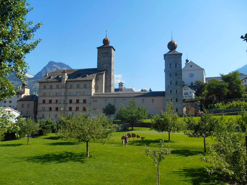 Brig (Stockalperschloss - Südwestansicht mit dem Schlosspark) - ©Eberhardt TRAVEL