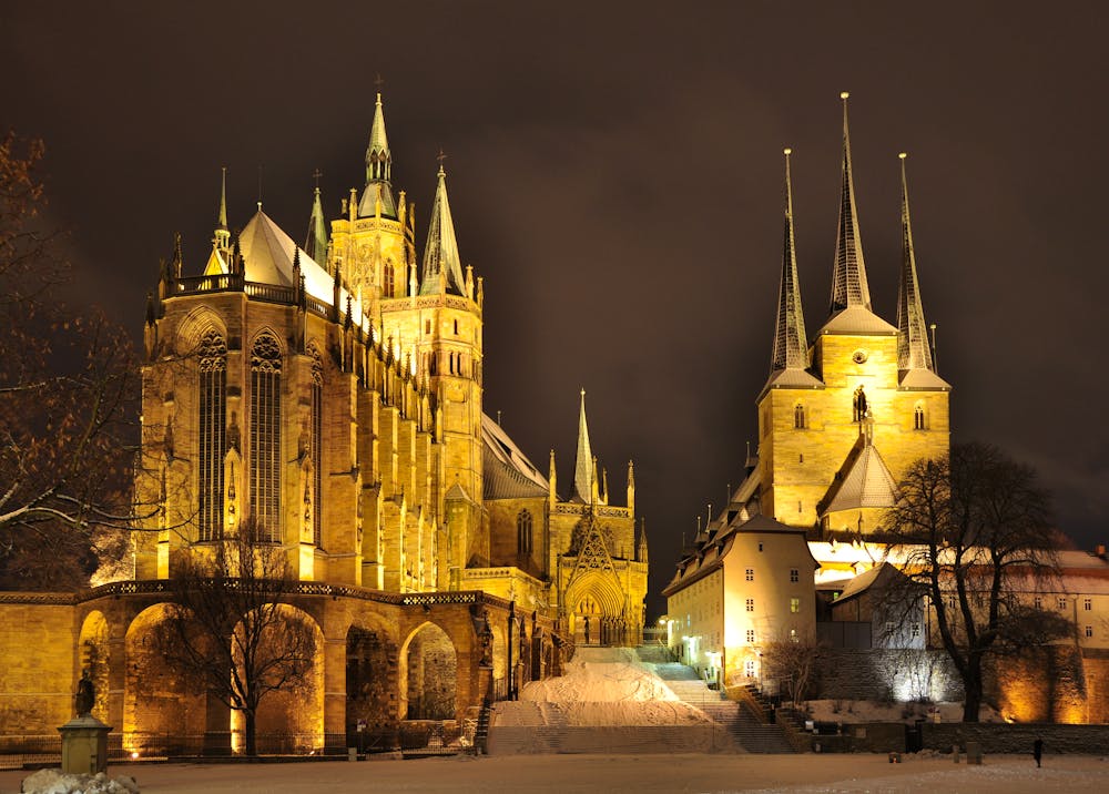 Erfurt im Winter &ndash; &copy; twoandonebuilding - AdobeStock