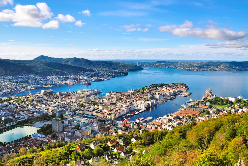 Blick auf Bergen vom Berg Floyen &ndash; &copy; cn0ra - Fotolia