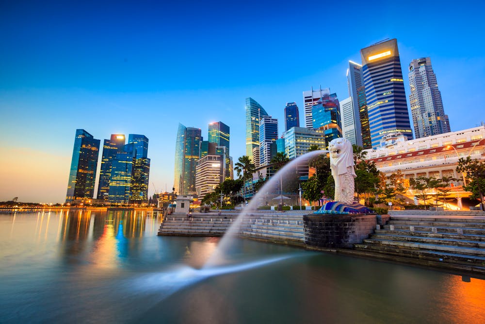 SG_Singapur_Skyline_Merlion-Fontaene &ndash; &copy; f11photo - Fotolia
