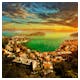 Küste von Nizza mit Sonnenuntergang – © kanuman - Fotolia