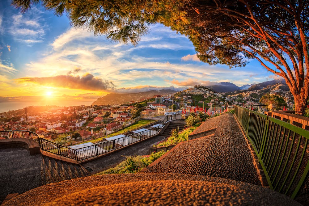 Madeira – Sonnenuntergang in Funchal &ndash; &copy; Patrick Arnold – AdobeStock