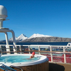 Whirlpool auf MS Trollfjord - Hurtigruten – © Hurtigruten Gästefoto: Emilie Joa