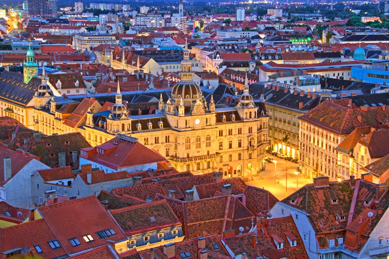 Graz - Stadtansicht am Abend - ©MP Photography - Fotolia