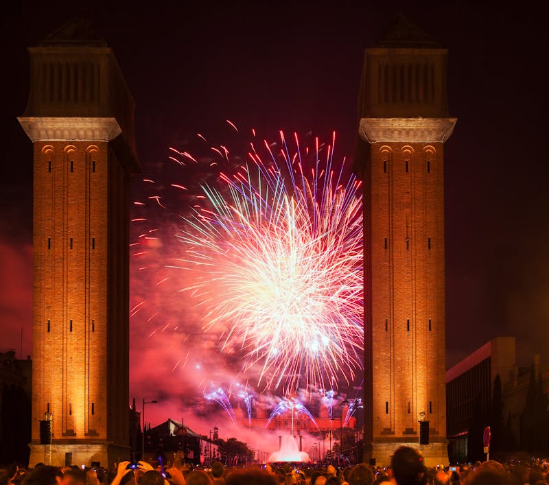 Barcelona - Feuerwerk am Plaza Espana - ©JackF - Fotolia