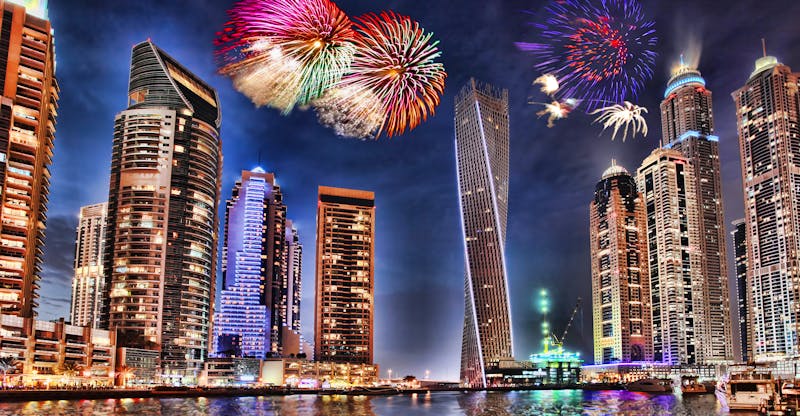 Feuerwerk über der Dubai Marina - ©©samott - stock.adobe.com