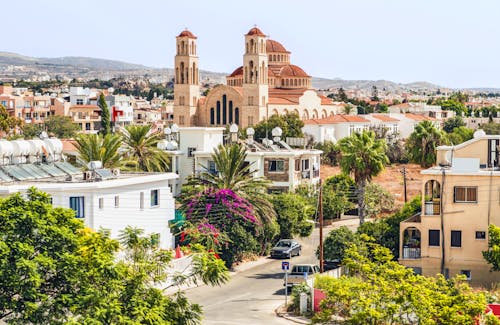 View of Paphos with the Orthodox Cathedral of Agio Anargyroi, Cyprus. &ndash; &copy; ©ais60 - stock.adobe.com