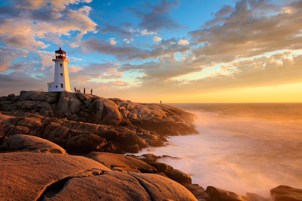 Light House at Peggy Cove at Sunset, Nova Scotia, Canada &ndash; &copy; ©jayyuan - stock.adobe.com