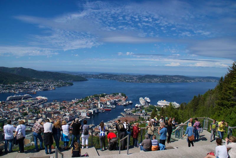 Aussicht vom Floyen auf die Stadt Bergen - ©Maria Drewans