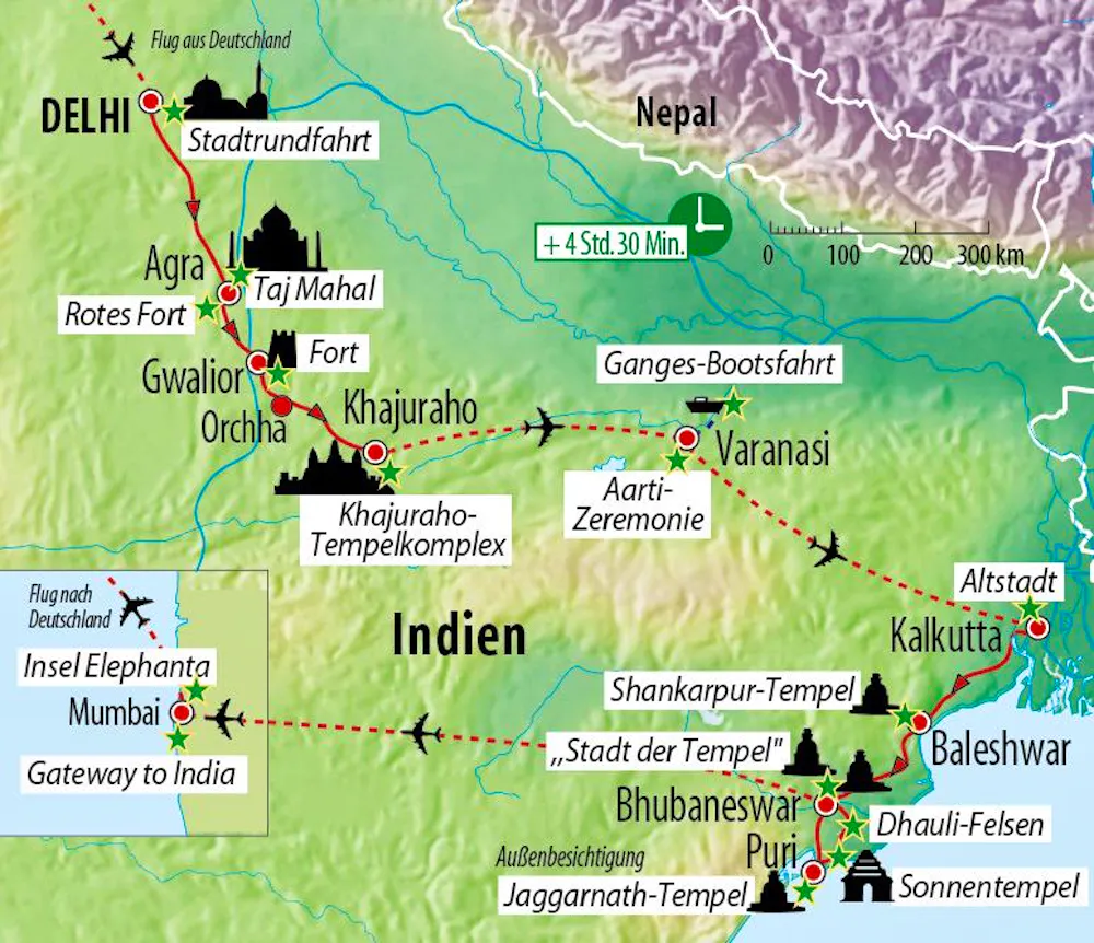 Ihre Reiseroute &ndash; &copy; Eberhardt TRAVEL