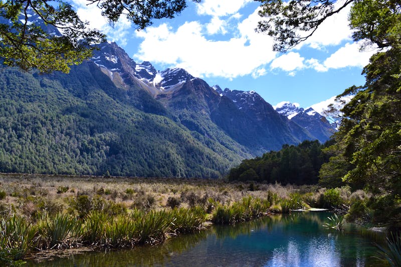 Fahrt von Te Anau zum Milford Sound - Mirror Lake - ©Andreas Wolfsteller