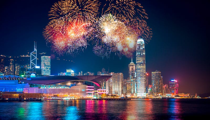 Hongkong - Silvesterfeuerwerk - ©©yiucheung - stock.adobe.com