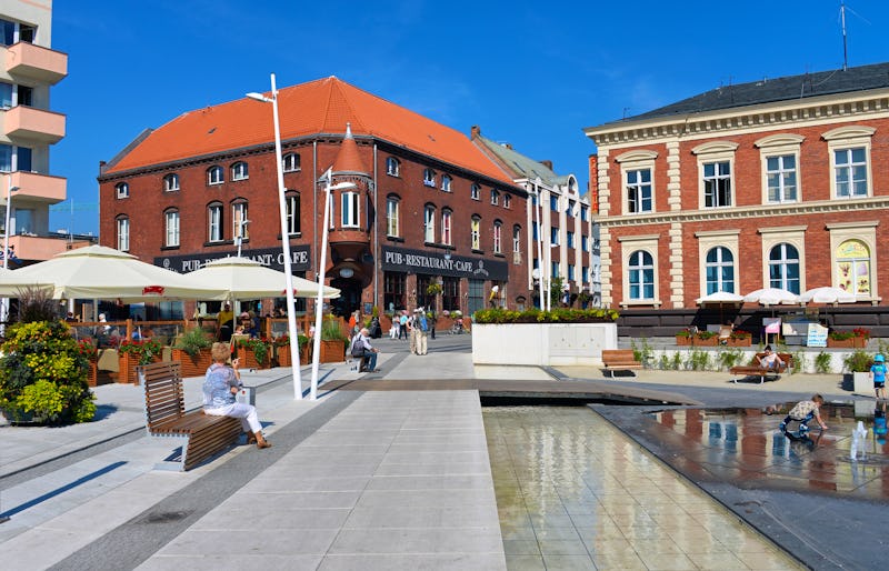 Platz mit Wasserspielen in Swinemünde – © aro49 - stock.adobe.com