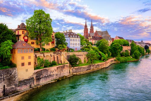 Basel Old Town with Munster cathedral and Rhine, Switzerland &ndash; &copy; Boris Stroujko - stock.adobe.com