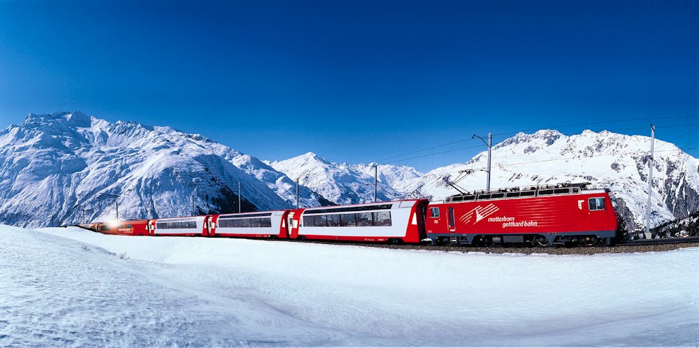 Schweiz – Glacier-Express im Winter &ndash; &copy; Schweiz Tourismus