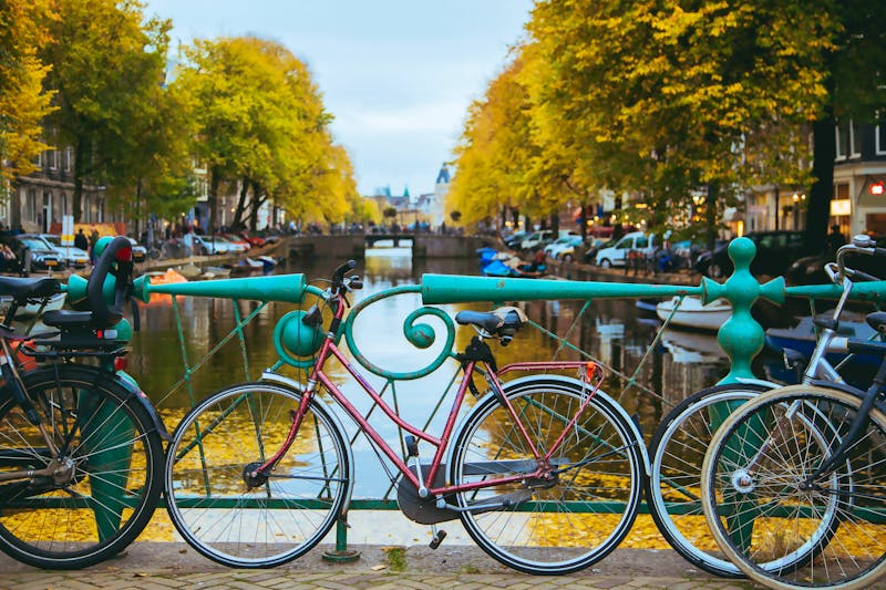 Rad am Fluss Amsterdam - ©ingusk – stock.adobe.com