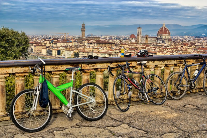 Florenz Piazzale Michelangelo Fahrrad - ©ArTo – stock.adobe.com