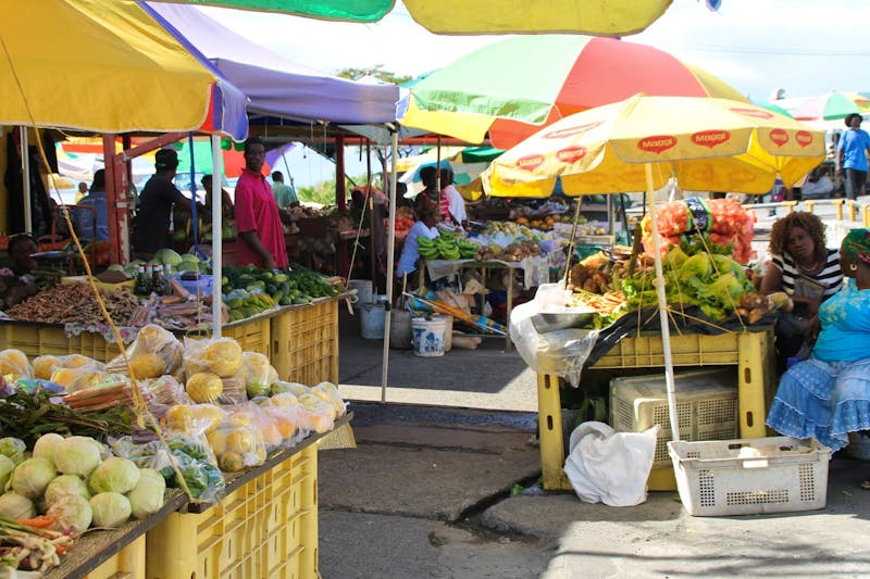 Dominica - Markt von Rosseau - &copy;Jacob Spangenberg