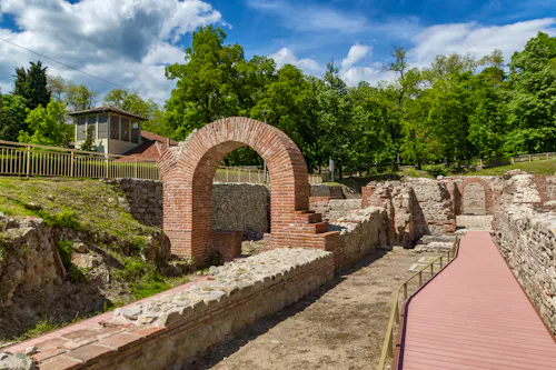 Entrance of roman bath in ancient Diocletianopolis, town of Hisarya, Plovdiv Region, Bulgaria &ndash; &copy; ©Stoyan Haytov - stock.adobe.com