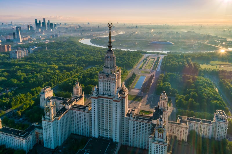 Panoramablick über Moskau mit der Lomonossow Universität - ©mzabarovsky - stock.adobe.com