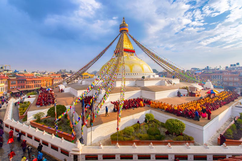 Stupa im Vorort Bodnath von Kathmandu, Nepal - ©Miki Studio - stock.adobe.com