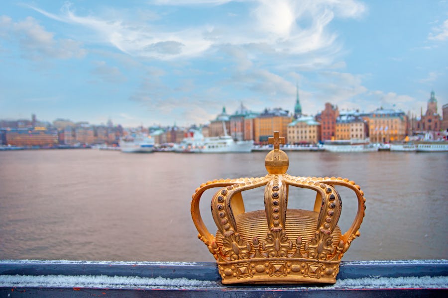 Stockholm im Winter - die goldene königliche Krone – © ©Pink Badger - stock.adobe.com
