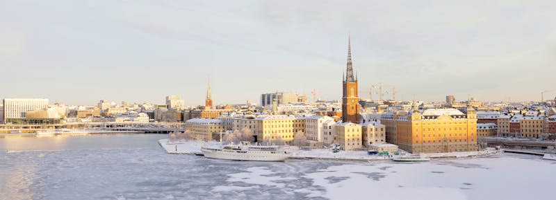 Stockholm im Winter - Panoramablick auf Riddarholmen und Kunsholmen - ©©hans_chr - stock.adobe.com