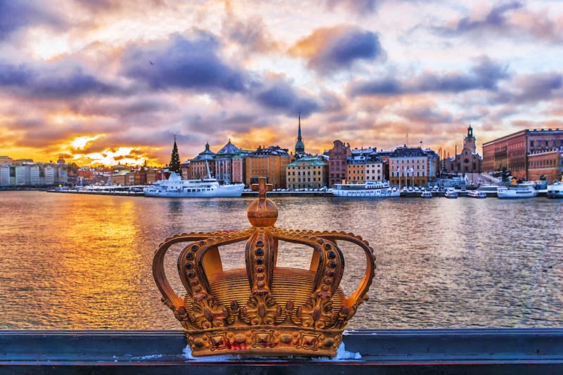 Winter in Stockholm - Königskrone und Sonnenuntergang - ©©dimbar76 - stock.adobe.com