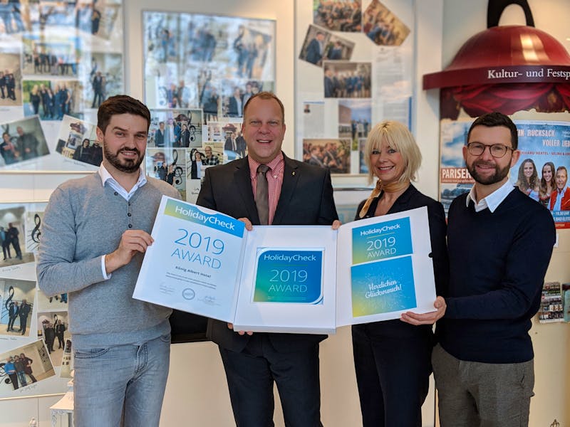 Hotel König Albert Bad Elster - Auszeichnung HolidayCheck Award 2019 – ©Hotel König Albert Bad Elster