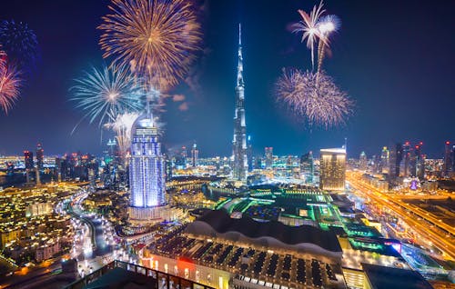 Silvesterfeuerwerk in Dubai Downtown &ndash; &copy; mariana_designer - stock.adobe.com