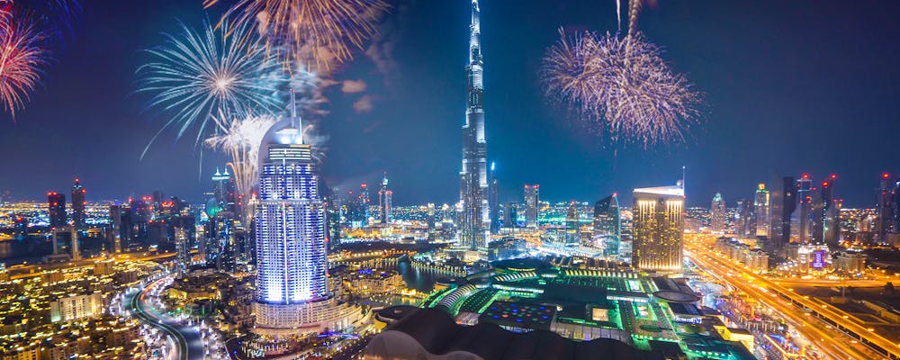 Silvesterfeuerwerk in Dubai Downtown – © mariana_designer - stock.adobe.com