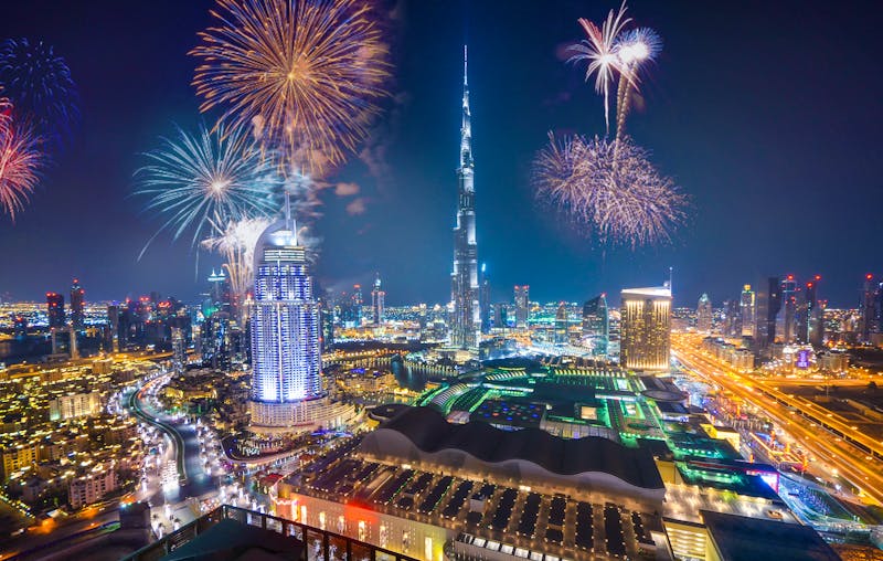 Silvesterfeuerwerk in Dubai Downtown - ©mariana_designer - stock.adobe.com