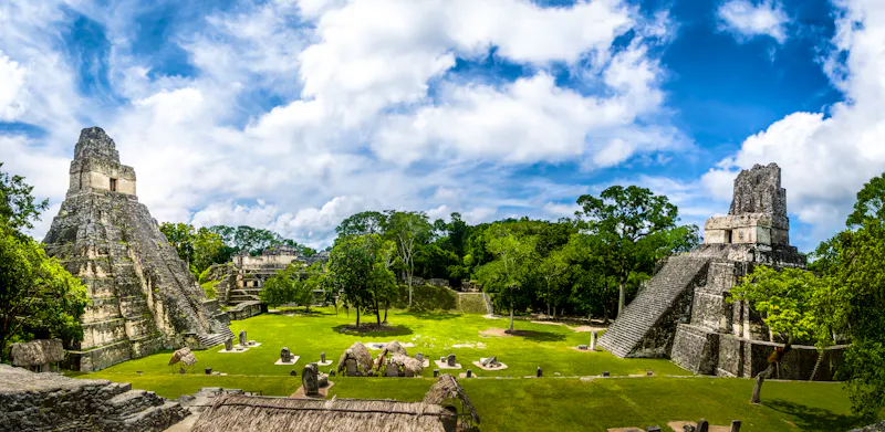 Mayan Temples of Gran Plaza or Plaza Mayor at Tikal National Park - Guatemala - &copy;©diegograndi - stock.adobe.com