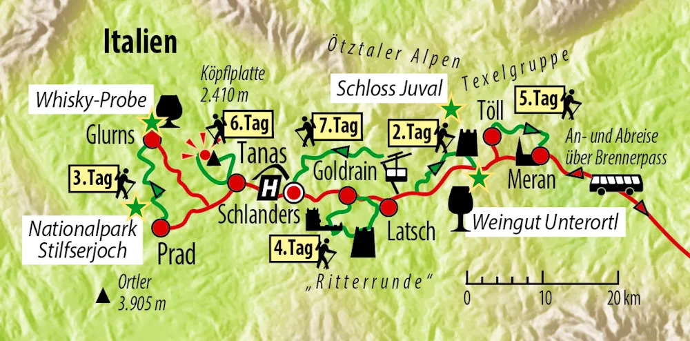 Ihre Reiseroute 2019 &ndash; &copy; Eberhardt TRAVEL