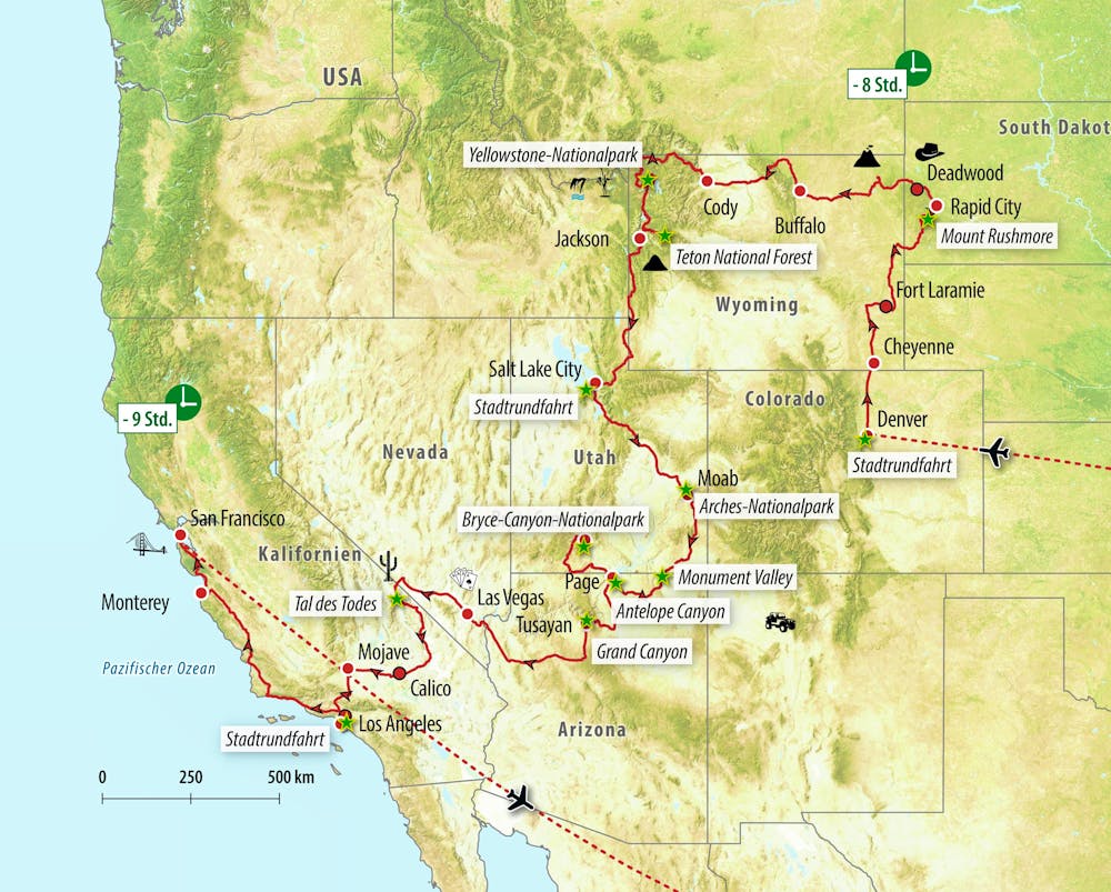 Ihre Reiseroute – © Eberhardt TRAVEL