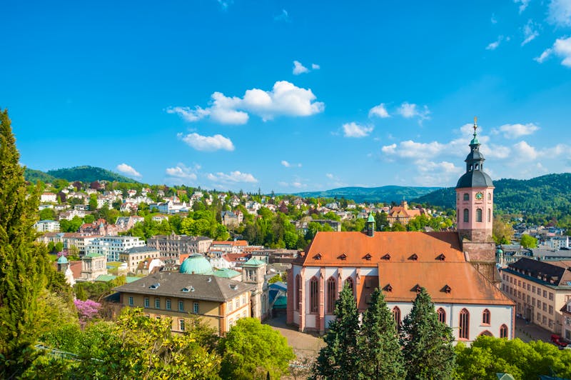 Stadtpanorama mit Stiftskirche, Baden-Baden, Schwarzwald, Baden- - ©Jürgen Wackenhut - stock.adobe.com