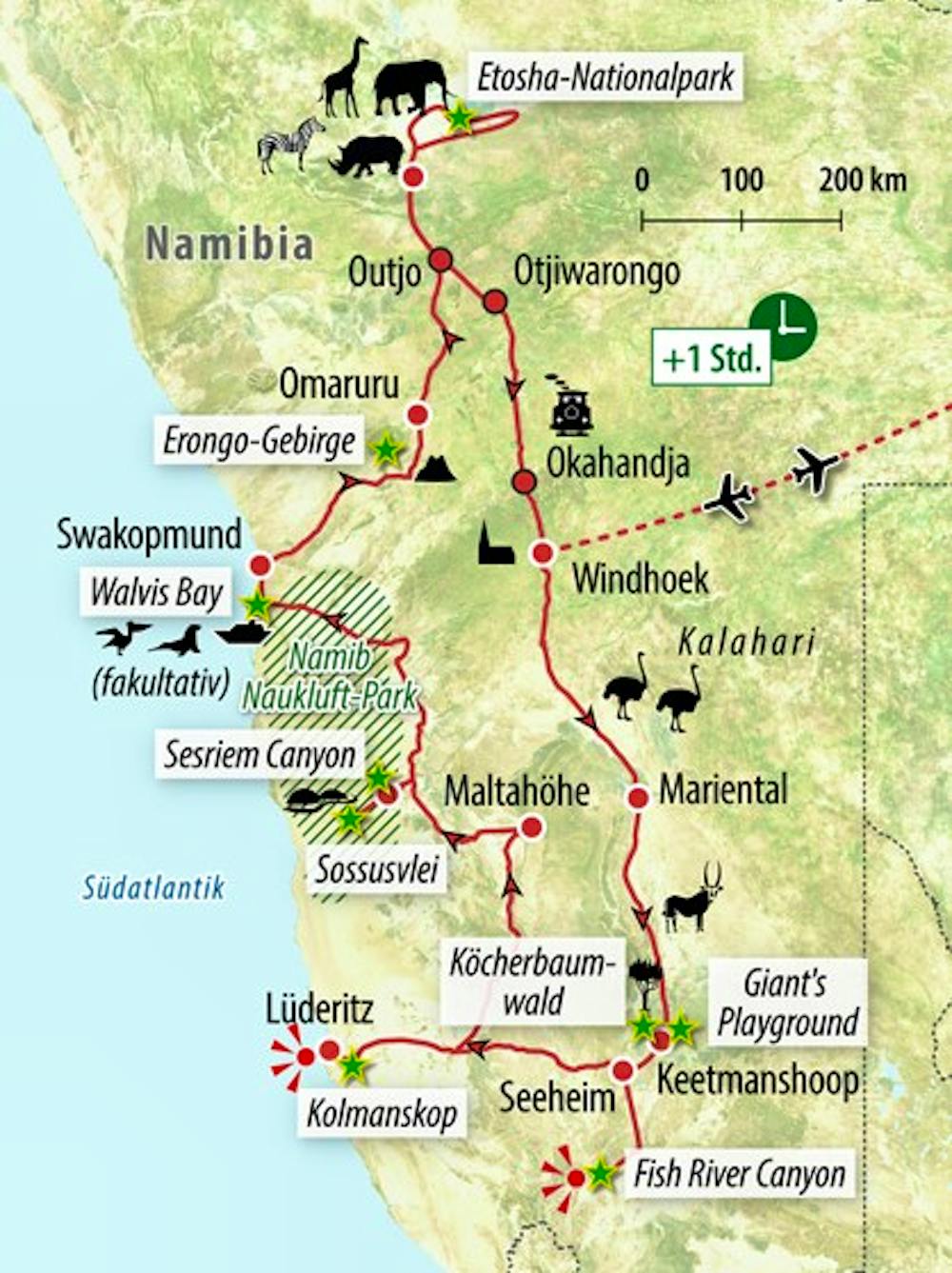 Ihre Reiseroute – © Eberhardt TRAVEL
