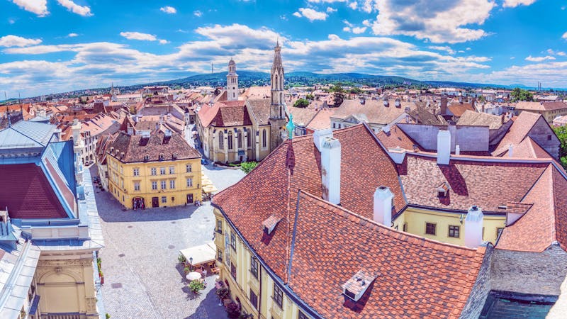 Historic Main square from Fire tower, Sopron, Hungary - ©©vrabelpeter1 - stock.adobe.com