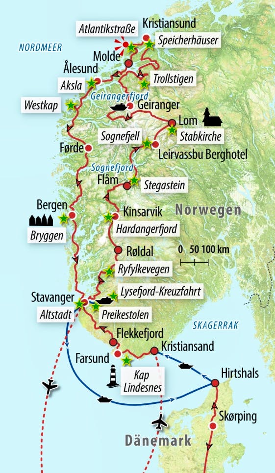 Rundreise Norwegen Auf Den Schönsten Panoramastraßen :: Saison 2024 ...