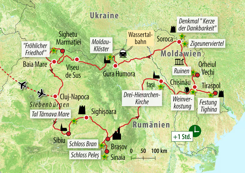 Ihre Reiseroute &ndash; &copy; Eberhardt TRAVEL