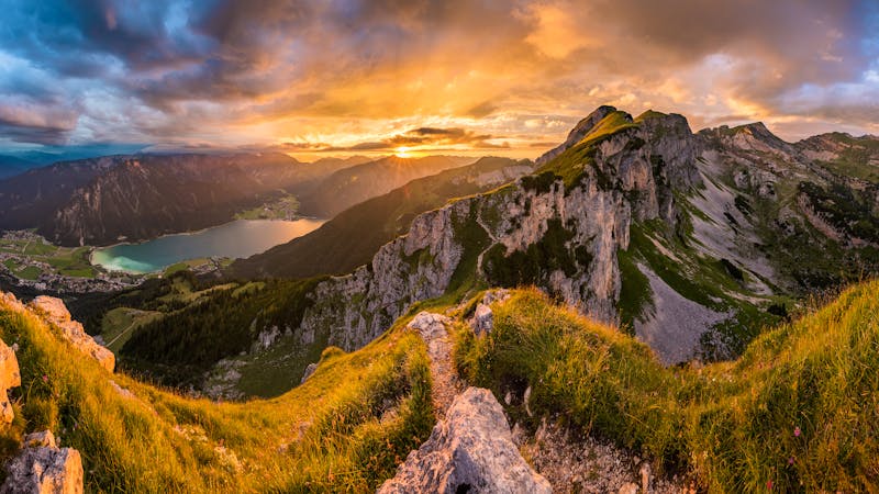 Sonnenuntergang im Rofangebirge beim Achensee – ©Achensee Tourismus