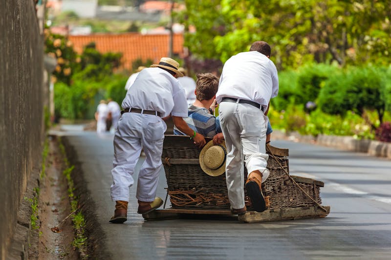 Korbschlitten-Fahrt in Monte - Madeira  - ©Nikolai Sorokin - stock.adobe.com