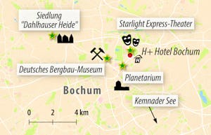 Stadtkarte Bochum&nbsp;&ndash;&nbsp;&copy;&nbsp;Eberhardt TRAVEL