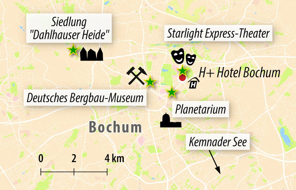 Stadtkarte Bochum – © Eberhardt TRAVEL