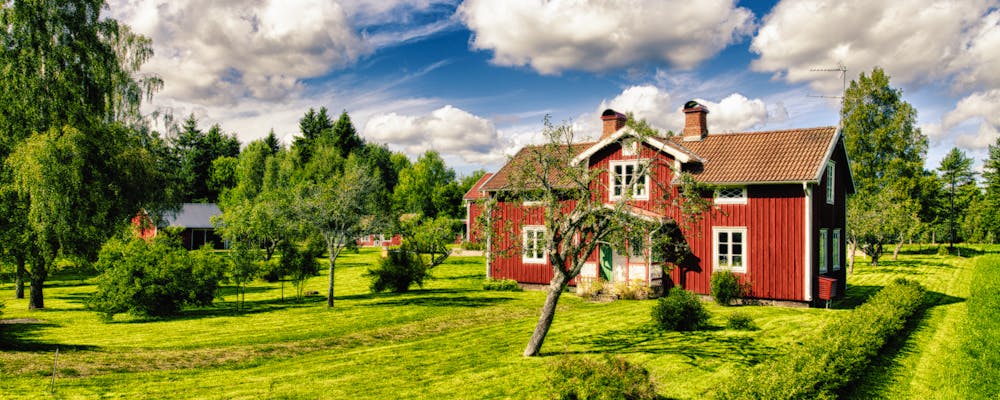Rote Cottages in Südschweden – © christian42 - stock.adobe.com