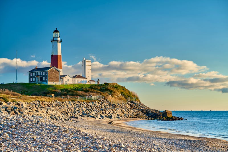 Montauk-Leuchtturm und Strand, Long Island, New York - ©haveseen - stock.adobe.com