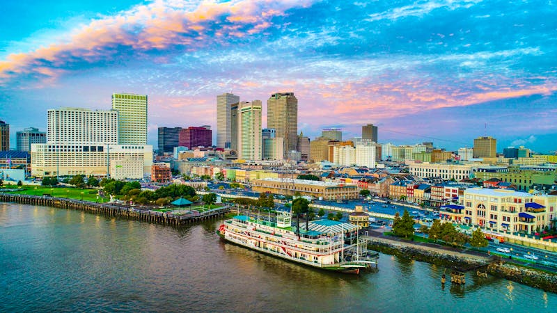 New Orleans, Louisiana, USA Downtown Skyline Aerial - ©Kevin Ruck - stock.adobe.com
