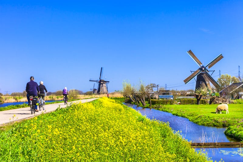 Landschaft mit Windmühlen, Niederlande - ©Freesurf - stock.adobe.com
