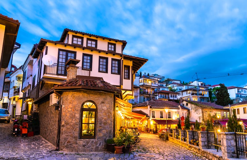 Traditionelle Häuser in Ohrid, Nordmazedonien - ©©Leonid Andronov - stock.adobe.com